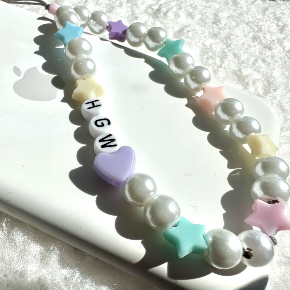 Hot girl walk phone charm with name, phone chain strap, beaded y2k accessories